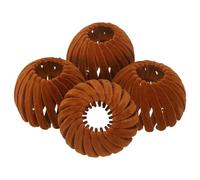 YELARXI Fermaglio magico per capelli a forma di nido di uccello, per coda di cavallo, accessorio per donne e ragazze, elastici per capelli sottili, spessi, fini e ricci (confezione da 4, caramello)