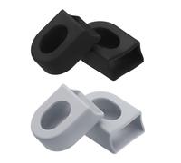 YELARXI Manicotto protettivo per pedivella e pedivella, 4 pezzi, grigio/nero, adatto per mountain bike, bici da strada, guarniture e set di ingranaggi