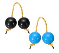 YELARXI Maracas Africane Ritmiche, Shaker Kashaka, Palla Shaker Kashaka, Strumenti a Percussione a Mano con Corda Gialla, Adatti per Adulti, Festa di Nozze, Classe Musicale, Spettacolo (2 Pezzi, Nero