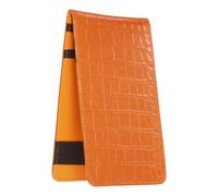 YELARXI Porta segnapunti da golf, in pelle PU, con cinghie elastiche, per segnare i punteggi da golf, tascabile, 2 pezzi, colore arancione, adatto per (corsia/gioco/pratica/golfista/uomini e donne)