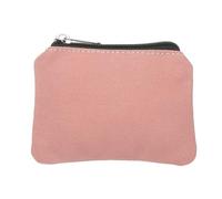 YELARXI Portamonete in tela, piccolo portamonete con cerniera, portatile, organizer da viaggio, 12,7 x 7,6 cm, rosa corallo, adatto per cambio monete, carta d'identità, chiavi per gioielli, cosmatico