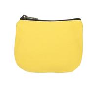 YELARXI Portamonete in tela, piccolo portamonete con cerniera, portatile, organizer da viaggio, 15,2 x 12,7 cm, giallo chiaro, adatto per cambio monete, carta d'identità, chiavi per gioielli