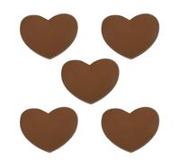 YELARXI Racchetta da tennis antivibrante in morbido silicone ammortizzante, adatta per corde di racchette da tennis, a forma di cuore (marrone, 5 pezzi)