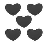 YELARXI Racchetta da tennis antivibrazioni in morbido silicone ammortizzante, adatta per corde di racchette da tennis, a forma di cuore (nero, 5 pezzi)