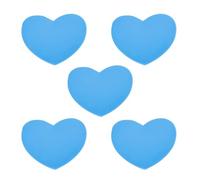 YELARXI Racchetta da tennis antivibrazioni in morbido silicone ammortizzante, adatta per corde di racchette da tennis, a forma di cuore (celeste, 5 pezzi)