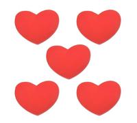 YELARXI Racchetta da tennis antivibrazioni in morbido silicone ammortizzante, adatta per corde di racchette da tennis, a forma di cuore (rosso, 5 pezzi)