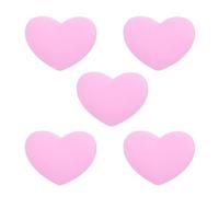 YELARXI Racchetta da tennis antivibrazioni in morbido silicone ammortizzante, adatta per corde di racchette da tennis, a forma di cuore (rosa chiaro, 5 pezzi)