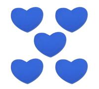 YELARXI Racchetta da tennis antivibrazioni in morbido silicone ammortizzante, adatta per corde di racchette da tennis, a forma di cuore (blu navy, 5 pezzi)