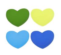 YELARXI Racchetta da tennis antivibrazioni in morbido silicone, ammortizzatore, adatta per corde di racchette da tennis, a forma di cuore (verde chiaro/verde/celeste/blu navy, 4 pezzi)