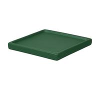 YELARXI Sottovaso quadrato in ceramica da 10,9 cm, per piante e fiori, adatto per esterni, interni, giardino, piantare, acqua, fiori, caffè, verde scuro
