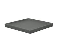 YELARXI Sottovaso quadrato in ceramica da 19,1 cm, per piante e fiori, adatto per esterni, interni, giardino, piantare, acqua, fiori, caffè, grigio scuro