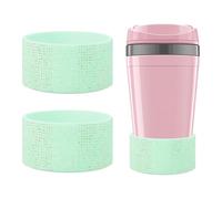 YELARXI Stivale in silicone glitterato, protezione brillante antiscivolo per stivali con fondo da 7,4 a 7,5 cm, adatto per bottiglia d'acqua Stanley Tumbler, confezione da 2, 850,5-1,134 g, verde