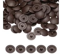 YELARXI Tappi per viti, in plastica, autofilettanti, antipolvere, impermeabili, adatti per viti a croce piatte (diametro 4 mm, mobili, armadietti), confezione da 120 pezzi, marrone scuro