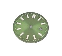 YELEMEABHB Accessori for la modifica del quadrante dell'orologio da donna 24,5 mm for for NH05 NH06 Quadranti luminosi verdi for nostra cassa 31 comporre(Silver Army Green)