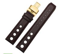 YELEMEABHB Adatto for cinturino for Tissot 1853 Sports Racing Series PRS516 T91 in pelle bovina da 20 mm, adatto for cinturino for Chopin, cinturini in vera pelle Cinturino per orologio(Brown gold)