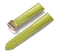 YELEMEABHB Adatto for sostituzione di for Cartier Tank London Key, cinturino in morbida pelle for grana litchi, fibbia pieghevole for uomo e donna. Accessori for orologi. Cinturino per orologio(Light