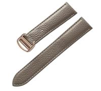 YELEMEABHB Adatto for sostituzione di for Cartier Tank London Key, cinturino in morbida pelle for grana litchi, fibbia pieghevole for uomo e donna. Accessori for orologi. Cinturino per orologio(Elepha