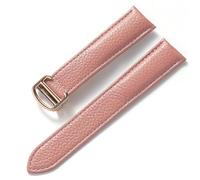 YELEMEABHB Adatto for sostituzione di for Cartier Tank London Key, cinturino in morbida pelle for grana litchi, fibbia pieghevole for uomo e donna. Accessori for orologi. Cinturino per orologio(Lotus