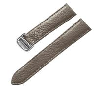 YELEMEABHB Adatto for sostituzione di for Cartier Tank London Key, cinturino in morbida pelle for grana litchi, fibbia pieghevole for uomo e donna. Accessori for orologi. Cinturino per orologio(Elepha