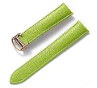 YELEMEABHB Adatto for sostituzione di for Cartier Tank London Key, cinturino in morbida pelle for grana litchi, fibbia pieghevole for uomo e donna. Accessori for orologi. Cinturino per orologio(Apple