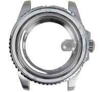 YELEMEABHB Cassa dell'orologio da 40 mm in acciaio 316L spazzolato, bracciale in cristallo zaffiro, adatto for Seiko NH35 NH36 NH34/38 8215, movimento ETA 2824, 28,5 mm. Cassa dell'orologio(Silvery 1,