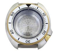 YELEMEABHB Cassa for orologio impermeabile da 44 mm, anello for capitolo nero, vetro zaffiro, adatto for movimento for Seiko NH35 NH36 NH34 NH38, 28,5 mm, 100 m Cassa dell'orologio(Black chapter ring