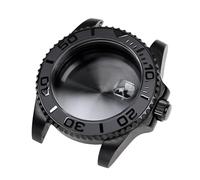 YELEMEABHB Cassa in stile Yacht Design nera for cristallo zaffiro resistente all'acqua, adatta for movimento meccanico automatico for NH35 NH36 NH34. Cassa dell'orologio(C)