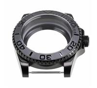 YELEMEABHB Cassa in stile Yacht Design nera for cristallo zaffiro resistente all'acqua, adatta for movimento meccanico automatico for NH35 NH36 NH34. Cassa dell'orologio(B)