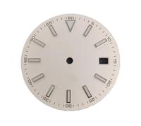YELEMEABHB Cassa NH35 da 40 mm, quadrante 31 for luminoso verde, adatto for, accessori di ricambio, lancette argento comporre(White dial)