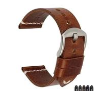 YELEMEABHB Cinturino for orologio fatto a mano adatto for cinturini da polso for Panerai Seiko Hamilton da 18 mm, 19 mm, 20 mm, 21 mm, 22 mm, 23 mm, 24 mm, marrone scuro, blu e nero. Cinturino per oro