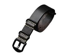 YELEMEABHB Cinturino In Pelle For Bracciale For G10 Sport Style Outdoor 20 22 24 Mm, Pelle Bovina A Strati, Vintage Cinturino per orologio(Brack Brack Buckle,20mm)