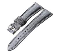 YELEMEABHB Cinturino in tessuto Oxford + vera pelle, 18 19 20 22 mm, morbido e a sgancio rapido, antipolvere retrò, impermeabile e resistente all'usura. Cinturino per orologio(B Silver Brack,20mm)