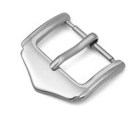 YELEMEABHB Fibbia for orologio in acciaio inossidabile da 16 mm, 18, 20, 22, argento, oro, nero, rosa, fibbia di ricambio for cinturino in pelle Chiusura per orologio(Silver-20mm)