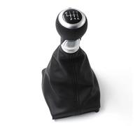 YELEMEABHB Pomello del Cambio in Vera Pelle di Lusso for Auto, for Cuffia, Adatto for Audi A4 S4 B8 8K A5 8T Q5 8R S Line 07-15, Anello Cromato Pomello del Cambio(R123456)