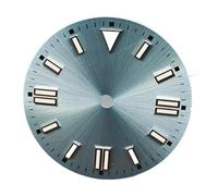 YELEMEABHB Quadrante for orologio da 28,5 mm for doppia striscia di chiodi, quadrante luminoso verde for movimenti NH35/8215/2813/2836 comporre(Light blue)