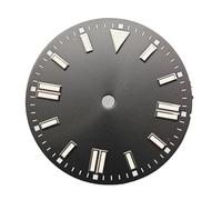 YELEMEABHB Quadrante for orologio da 28,5 mm for doppia striscia di chiodi, quadrante luminoso verde for movimenti NH35/8215/2813/2836 comporre(Noir)