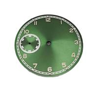 YELEMEABHB Quadrante for orologio da 37 mm 6497 adatto for for MAR-G 3600 o for ETA, accessori for la riparazione di orologi, quadrante dei secondi a ore 9 comporre(Green silver Dial)