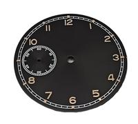 YELEMEABHB Quadrante for orologio da 37 mm 6497 adatto for for MAR-G 3600 o for ETA, accessori for la riparazione di orologi, quadrante dei secondi a ore 9 comporre(Black Rose gold Dial)