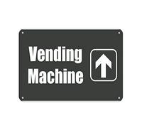 Yelenacca Targa in metallo divertente con scritta "Vending Machine Up Business Lunch Room and Break Room", 20,3 x 30,5 cm