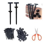 Yeliuxi Automotive Nylon Cable Ties with Pin & Button Design,Nylon Universal Cable Tie Buckle,per installazioni elettriche, manutenzione routine nel settore automobilistico (100)
