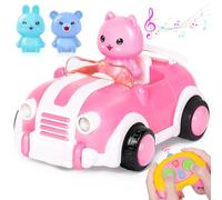 Yellcetoy Giocattolo Regali per Ragazze 2 3 4 5 anni, Macchina Telecomandata con Luci e Musica, Macchina Radiocomandata 2.4Ghz, rc Car Rosa