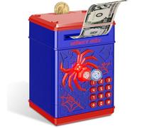 Yellcetoy Salvadanaio Elettronico per Bambini, Spider Cassaforte con Codice di Sicurezza e Musica, Compleanno Regali di Natale per Ragazzi Ragazze 3 4 5 6 7+ anni Blu