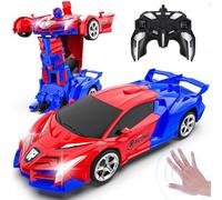 Yellcetoy Transform Macchina Telecomandata Giocattoli, Spider Auto Robot con Gesti della Mano Sening Luce lampeggiante Musica ed Effetto Sonoro, 2,4G RC Cars con Batterie Regalo per Bambini 3-10 Anni