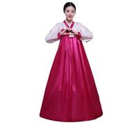 Yellcn Palace tradizionale coreano femmina di capo vile for esibizione da ballo for donne for donne Costume Hanbok Full Maniche (Color : 41 EU, Size : XL)