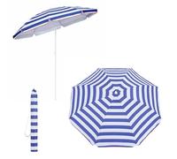 Yello UV40 Ombrellone Parasole, 1,6 m, Protezione per Spiaggia e Giardino, a Strisce Blu