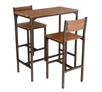 yelloo - Tavolo Bar con Sgabelli Salvaspazio, Angolo Bar per Casa, Tavolino Bar uso Interno, Ideale per Birreria, Pizzeria, Perfetto per Arredare Casa con Stile (Venice - Tavolo + 2 Sgabelli)