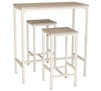 yelloo - Tavolo Bar con Sgabelli Salvaspazio, Angolo Bar per uso Interno, Perfetto per Arredare Casa con Stile, ideale per birreria, pizzeria (Brasil - Tavolo + 2 Sgabelli)