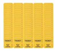 (Yellow)100pcs Paper Raffle Tickets Events Tickets Labels Universal Tickets Tickets for Multiple Use
