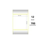 Yellow 102x102mm,700 Et/Rotolo Z-4000D, 4x4x1 Core, 12 Rolls
