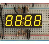Yellow 7-segment clock display - 0.56 digit height